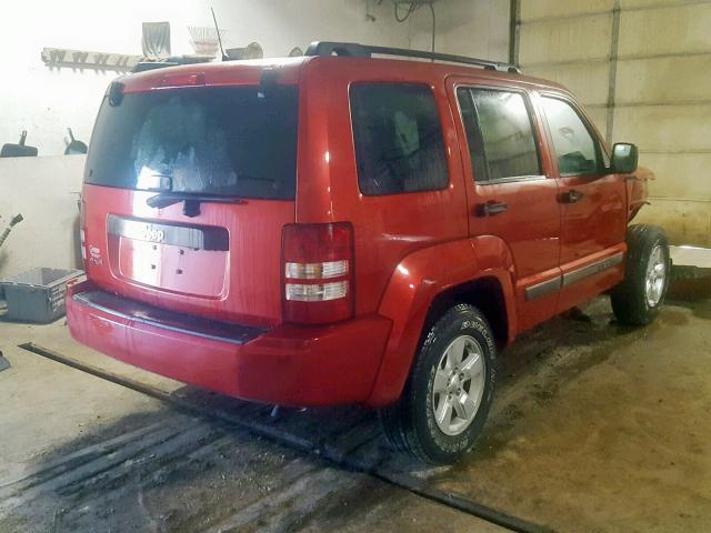 1J4PN2GK1AW156124 - 2010 JEEP LIBERTY SP RED photo 4