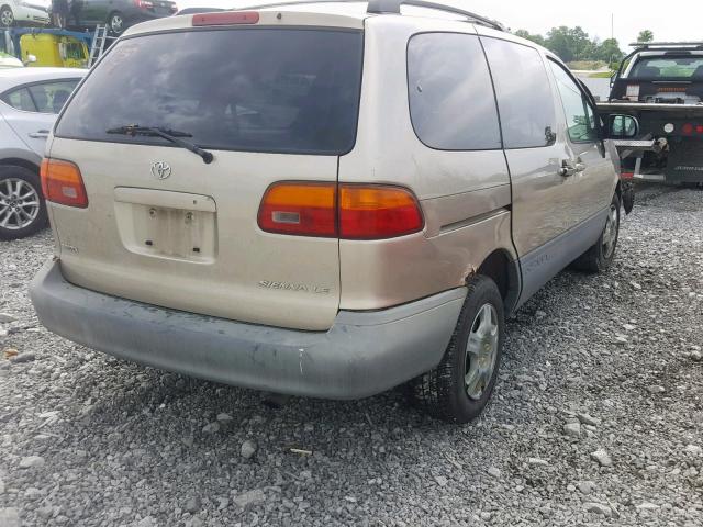 4T3ZF13C1YU284487 - 2000 TOYOTA SIENNA LE BEIGE photo 4