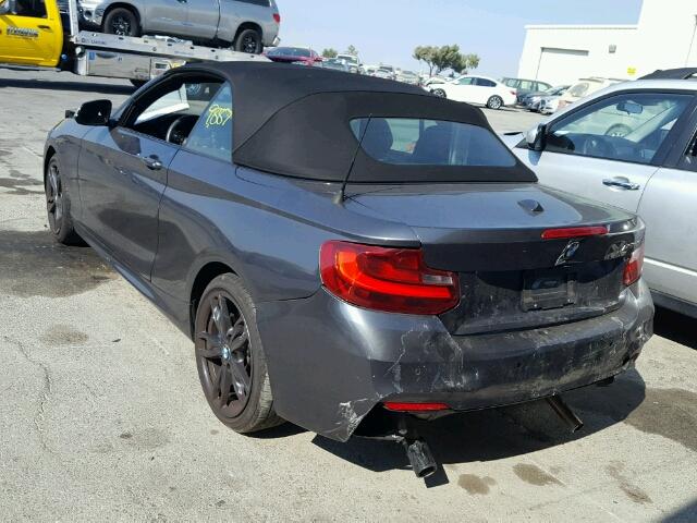 WBA2L1C33HV666504 - 2017 BMW M240I GRAY photo 3