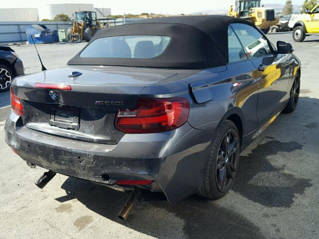 WBA2L1C33HV666504 - 2017 BMW M240I GRAY photo 4