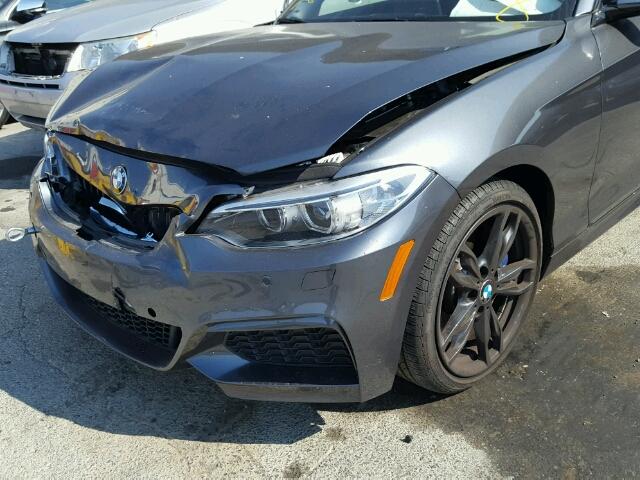 WBA2L1C33HV666504 - 2017 BMW M240I GRAY photo 9