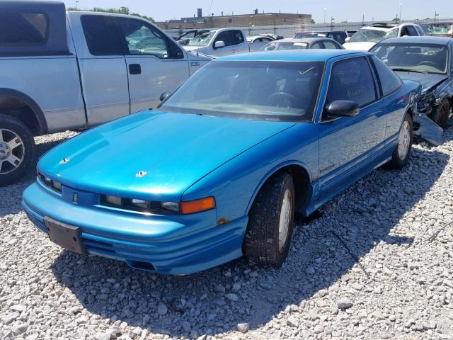 1G3WH14T8PD352288 - 1993 OLDSMOBILE CUTLASS SU BLUE photo 2