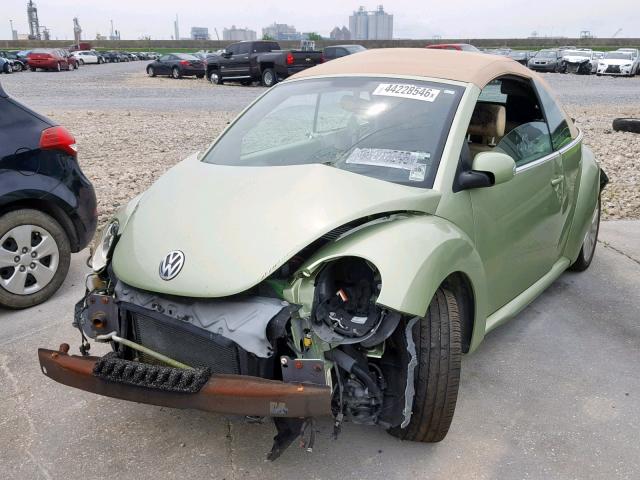 3VWRF31Y78M406195 - 2008 VOLKSWAGEN NEW BEETLE მწვანე ფოტო 2