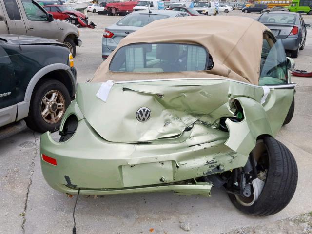 3VWRF31Y78M406195 - 2008 VOLKSWAGEN NEW BEETLE მწვანე ფოტო 9