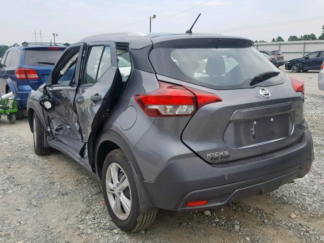 3N1CP5CU3KL515071 - 2019 NISSAN KICKS S GRAY photo 3