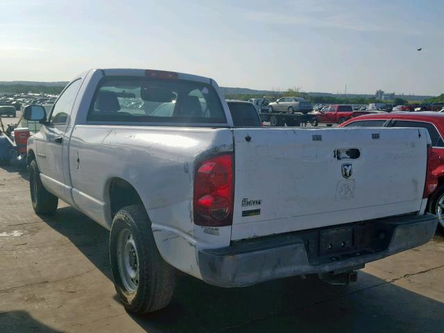 1D7HA16P07J599759 - 2007 DODGE RAM 1500 S WHITE photo 3