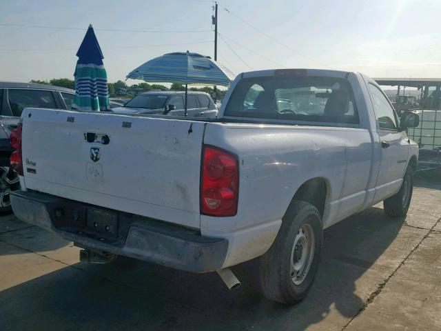 1D7HA16P07J599759 - 2007 DODGE RAM 1500 S WHITE photo 4