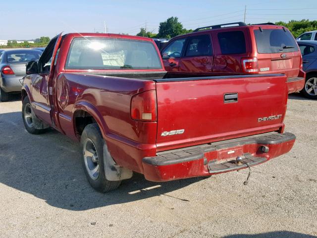 1GCCS14H838275876 - 2003 CHEVROLET S TRUCK S1 RED photo 3