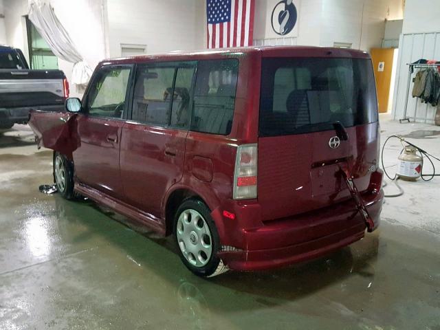 JTLKT324464069510 - 2006 SCION XB BURGUNDY photo 3