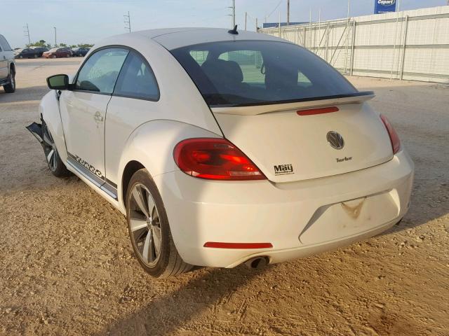 3VW4A7AT9CM643414 - 2012 VOLKSWAGEN BEETLE TUR WHITE photo 3