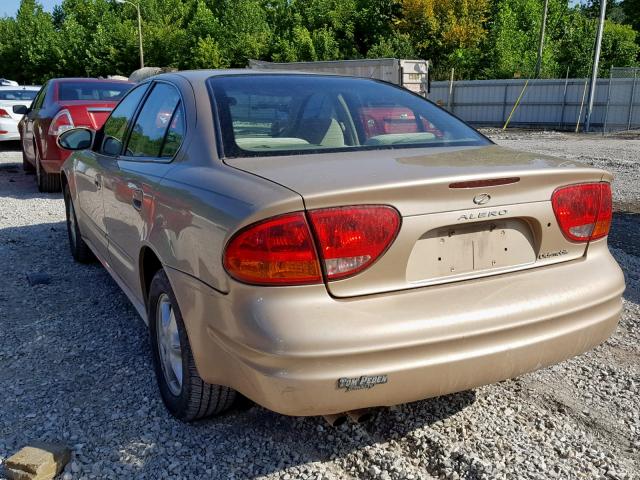 1G3NL52T11C135439 - 2001 OLDSMOBILE ALERO GL GOLD photo 3