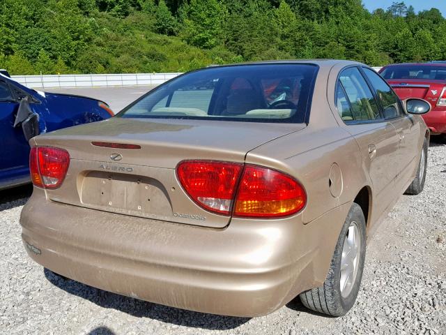 1G3NL52T11C135439 - 2001 OLDSMOBILE ALERO GL GOLD photo 4