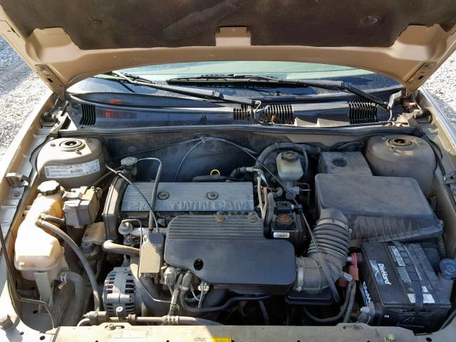 1G3NL52T11C135439 - 2001 OLDSMOBILE ALERO GL GOLD photo 7