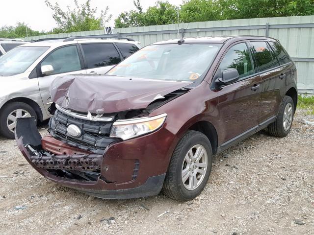 2FMDK3GC3CBA39273 - 2012 FORD EDGE SE BURGUNDY photo 2