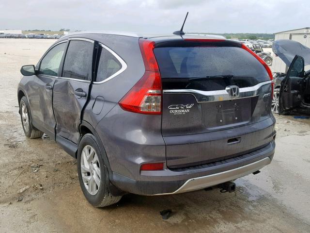 2HKRM4H76FH654582 - 2015 HONDA CR-V EXL GRAY photo 3