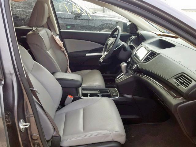 2HKRM4H76FH654582 - 2015 HONDA CR-V EXL GRAY photo 5