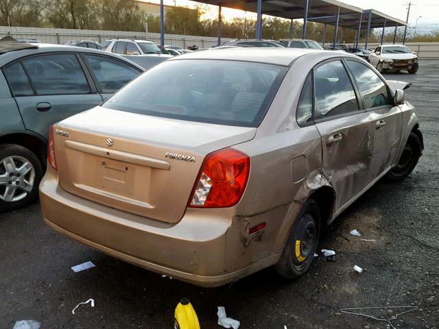 KL5JD56Z96K375562 - 2006 SUZUKI FORENZA TAN photo 4