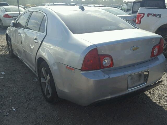 1G1ZC5EU3CF117475 - 2012 CHEVROLET MALIBU 1LT SILVER photo 3