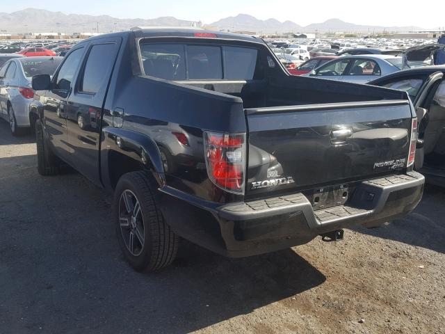 5FPYK1F78DB015139 - 2013 HONDA RIDGELINE BLACK photo 3