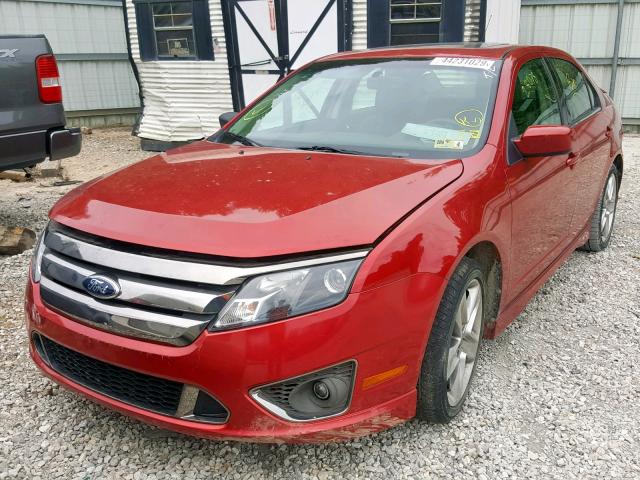 3FAHP0KC7CR326409 - 2012 FORD FUSION SPO RED photo 2