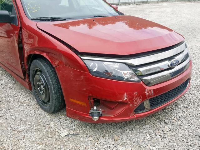 3FAHP0KC7CR326409 - 2012 FORD FUSION SPO RED photo 9