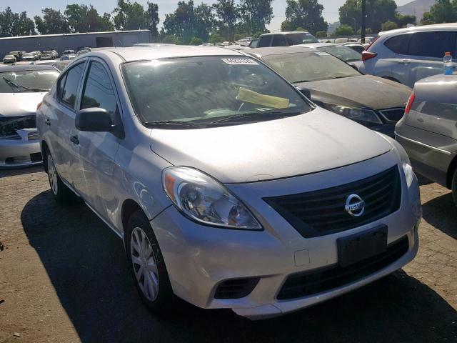 3N1CN7AP0EL863042 - 2014 NISSAN VERSA S GRAY photo 1