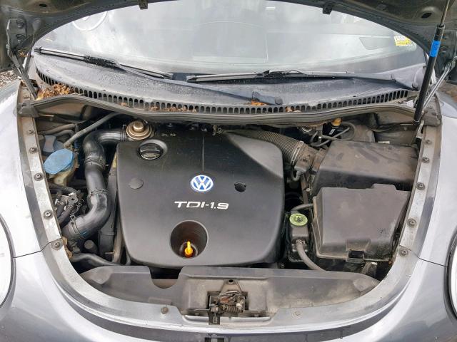 3VWCP21CX3M439735 - 2003 VOLKSWAGEN NEW BEETLE ნაცრისფერი ფოტო 7