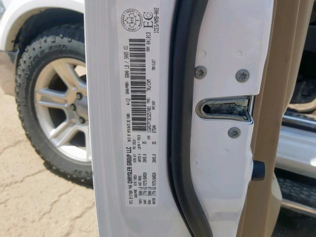 1C6RD7PT9CS257081 - 2012 DODGE RAM 1500 L WHITE photo 10