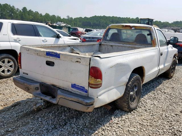 1B7GL26X4WS665230 - 1998 DODGE DAKOTA WHITE photo 4