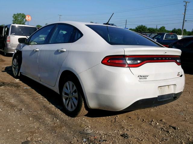 1C3CDFBB9ED724096 - 2014 DODGE DART SXT WHITE photo 3