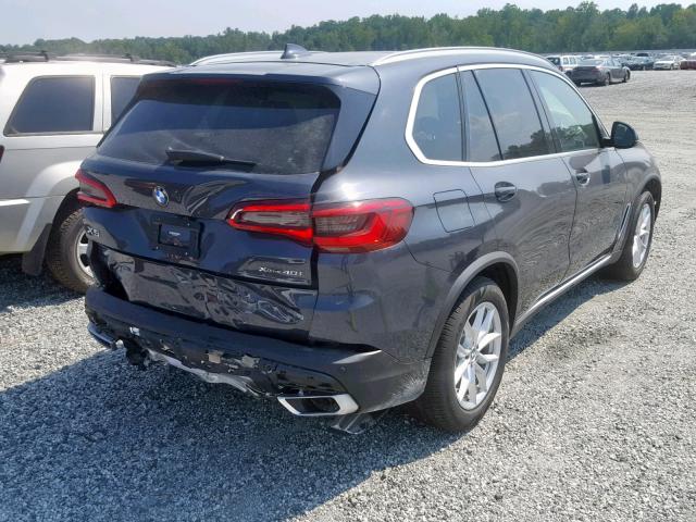 5UXCR6C51KLL08906 - 2019 BMW X5 XDRIVE4 GRAY photo 4