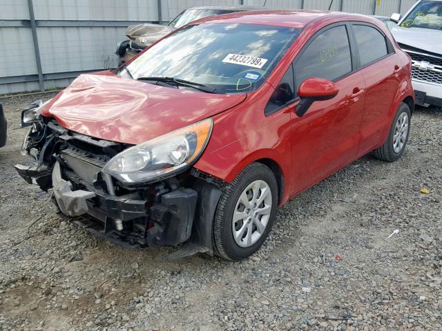 KNADM5A33C6069744 - 2012 KIA RIO LX RED photo 2