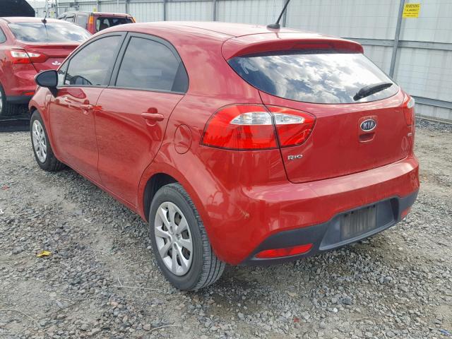 KNADM5A33C6069744 - 2012 KIA RIO LX RED photo 3