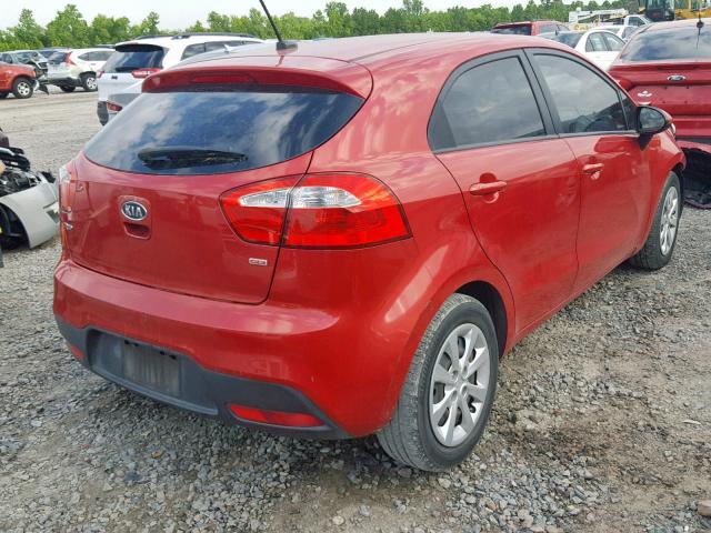 KNADM5A33C6069744 - 2012 KIA RIO LX RED photo 4