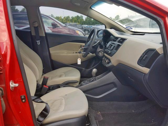 KNADM5A33C6069744 - 2012 KIA RIO LX RED photo 5