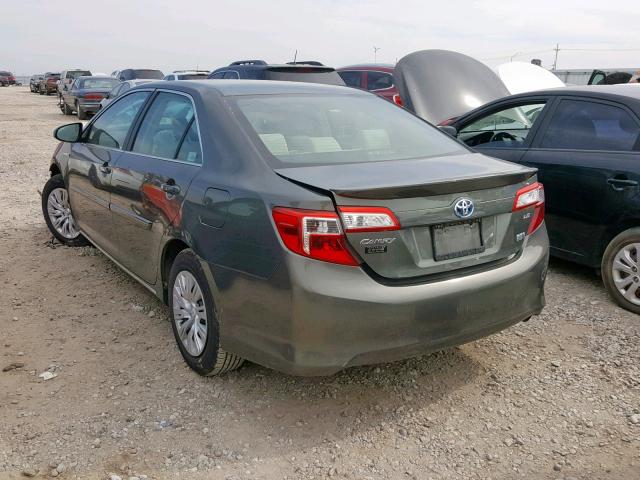 4T1BD1FK2DU085770 - 2013 TOYOTA CAMRY HYBR GRAY photo 3