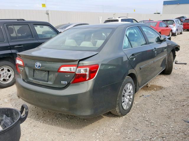 4T1BD1FK2DU085770 - 2013 TOYOTA CAMRY HYBR GRAY photo 4