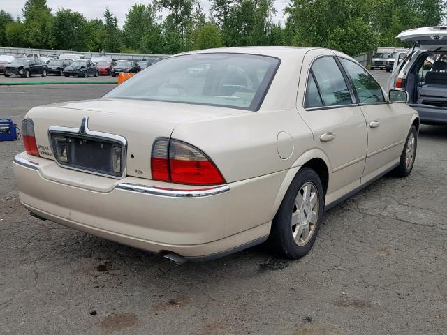 1LNHM86S63Y688263 - 2003 LINCOLN LS BEIGE photo 4