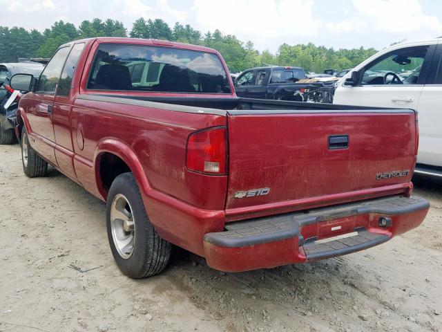 1GCCS19WX28136676 - 2002 CHEVROLET S TRUCK S1 RED photo 3