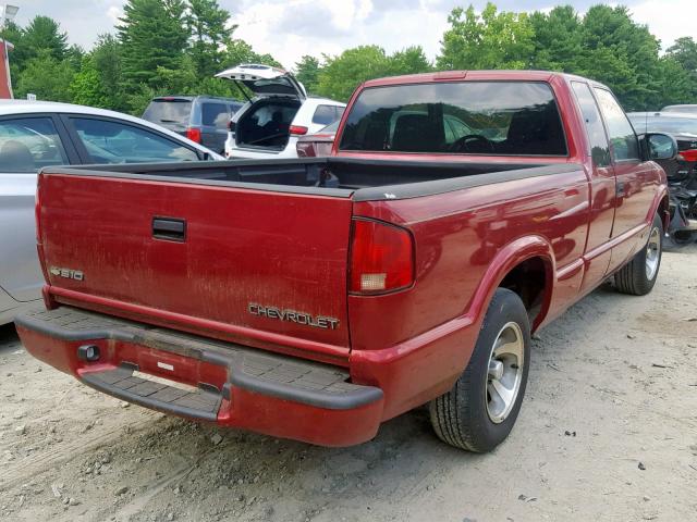1GCCS19WX28136676 - 2002 CHEVROLET S TRUCK S1 RED photo 4