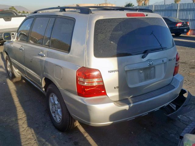 JTEGF21A320041642 - 2002 TOYOTA HIGHLANDER SILVER photo 3