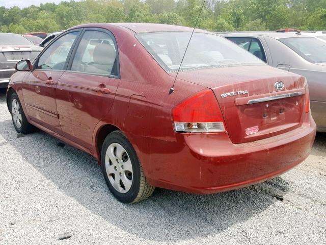 KNAFE121285520509 - 2008 KIA SPECTRA EX RED photo 3