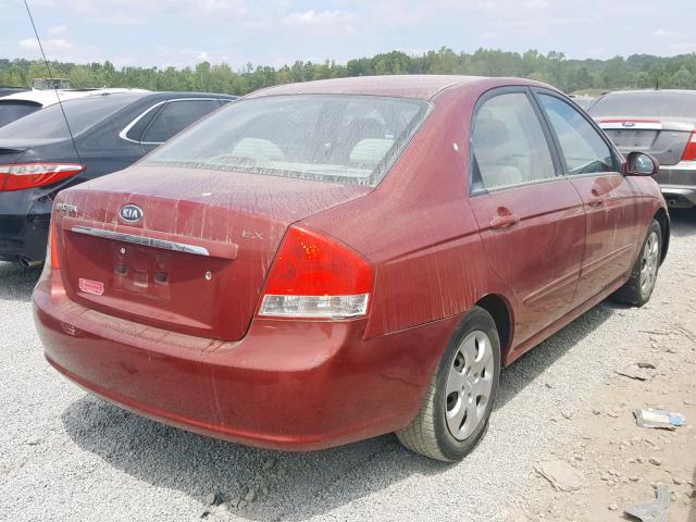 KNAFE121285520509 - 2008 KIA SPECTRA EX RED photo 4