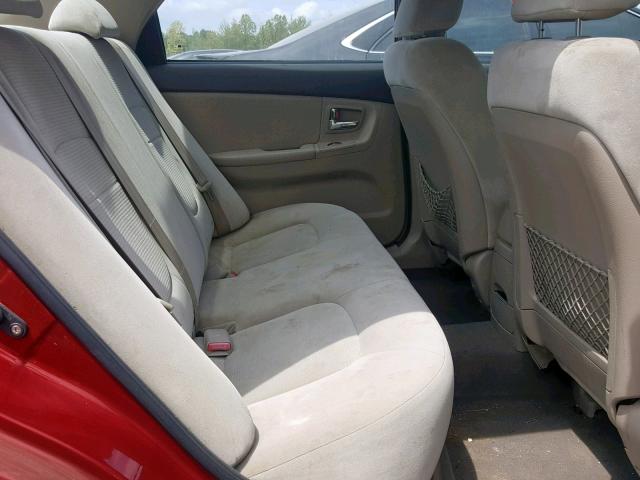 KNAFE121285520509 - 2008 KIA SPECTRA EX RED photo 6