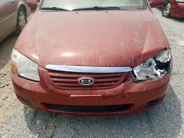 KNAFE121285520509 - 2008 KIA SPECTRA EX RED photo 9