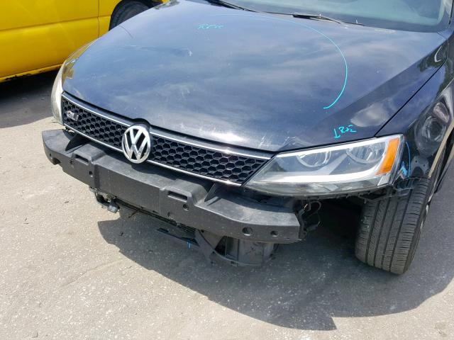 3VW467AJ6DM237379 - 2013 VOLKSWAGEN JETTA GLI BLACK photo 9