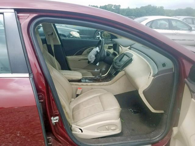 1G4GB5G33EF243940 - 2014 BUICK LACROSSE RED photo 5