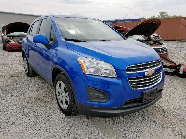 KL7CJKSB0GB734413 - 2016 CHEVROLET TRAX LS BLUE photo 1