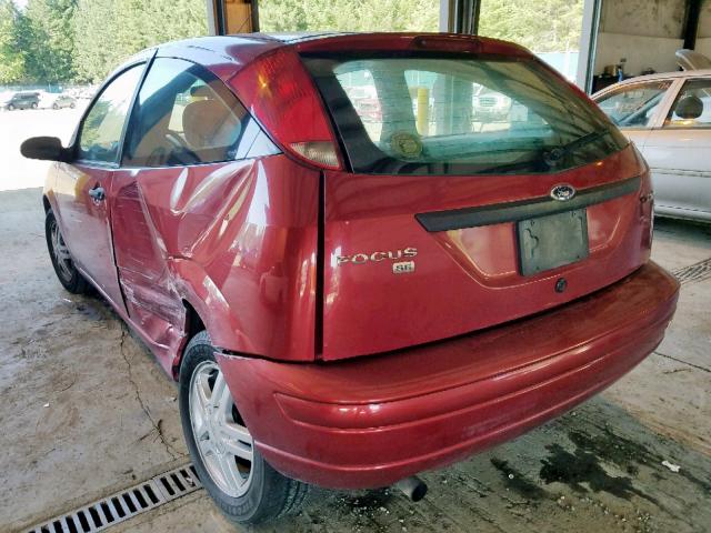 3FAHP31N15R109090 - 2005 FORD FOCUS ZX3 RED photo 3