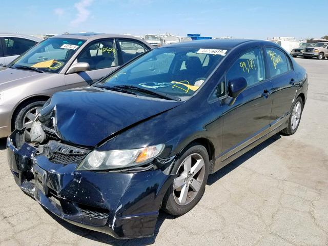 2HGFA1F62AH517887 - 2010 HONDA CIVIC LX-S BLACK photo 2